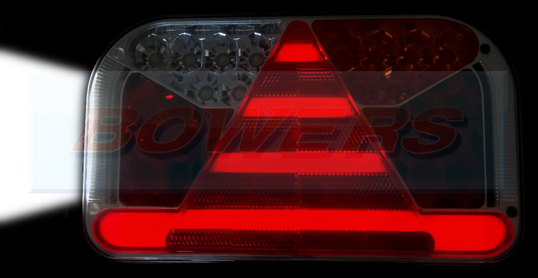 12v/24v Universal Neon LED Rear R/H Trailer Combination Lamp/Light H